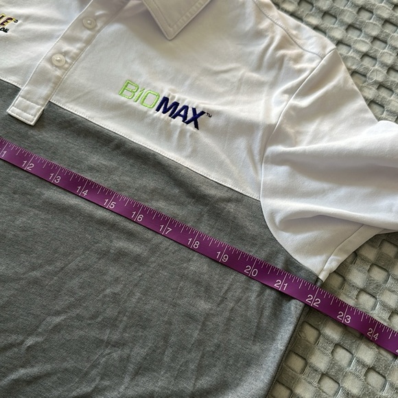 Travis Mathew White and Gray Polo Shirt - Picture 6 of 7